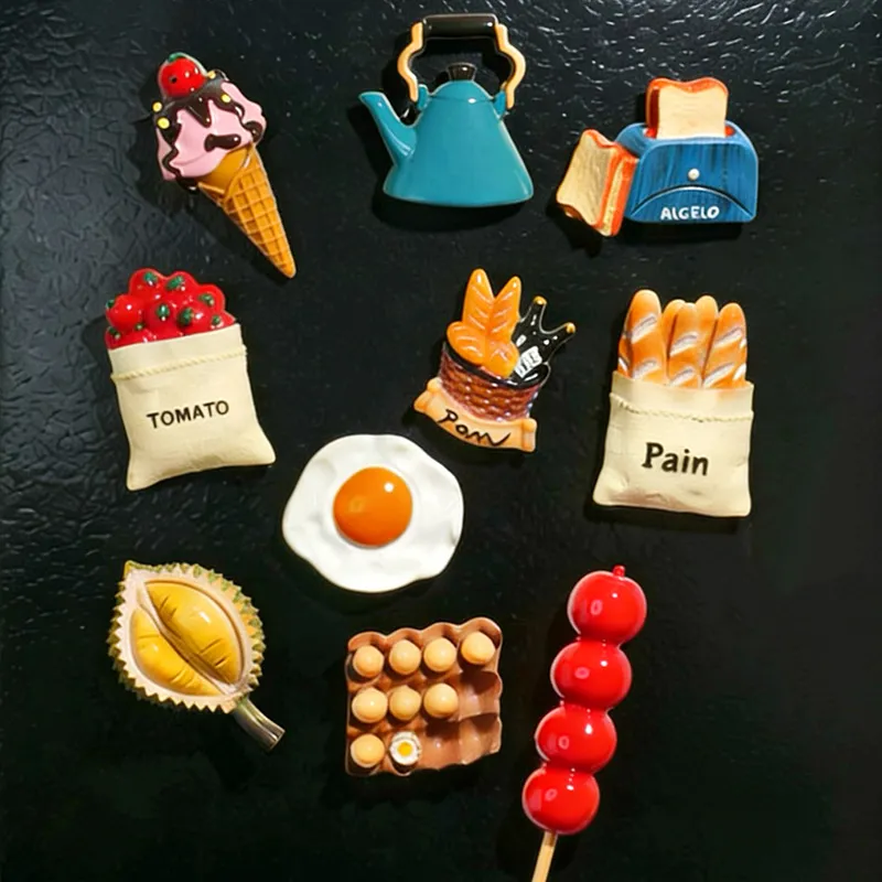 High-End Lifelike Fridge Magnets Set – 3D Realistic Fruit/Food Magnetic Decorative Stickers for Kitchen, Home & Office, Novelty Refrigerator Decor Magnets, Multiple Styles Available